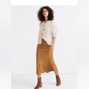 Madewell drawstring midi slip skirt womens size 6